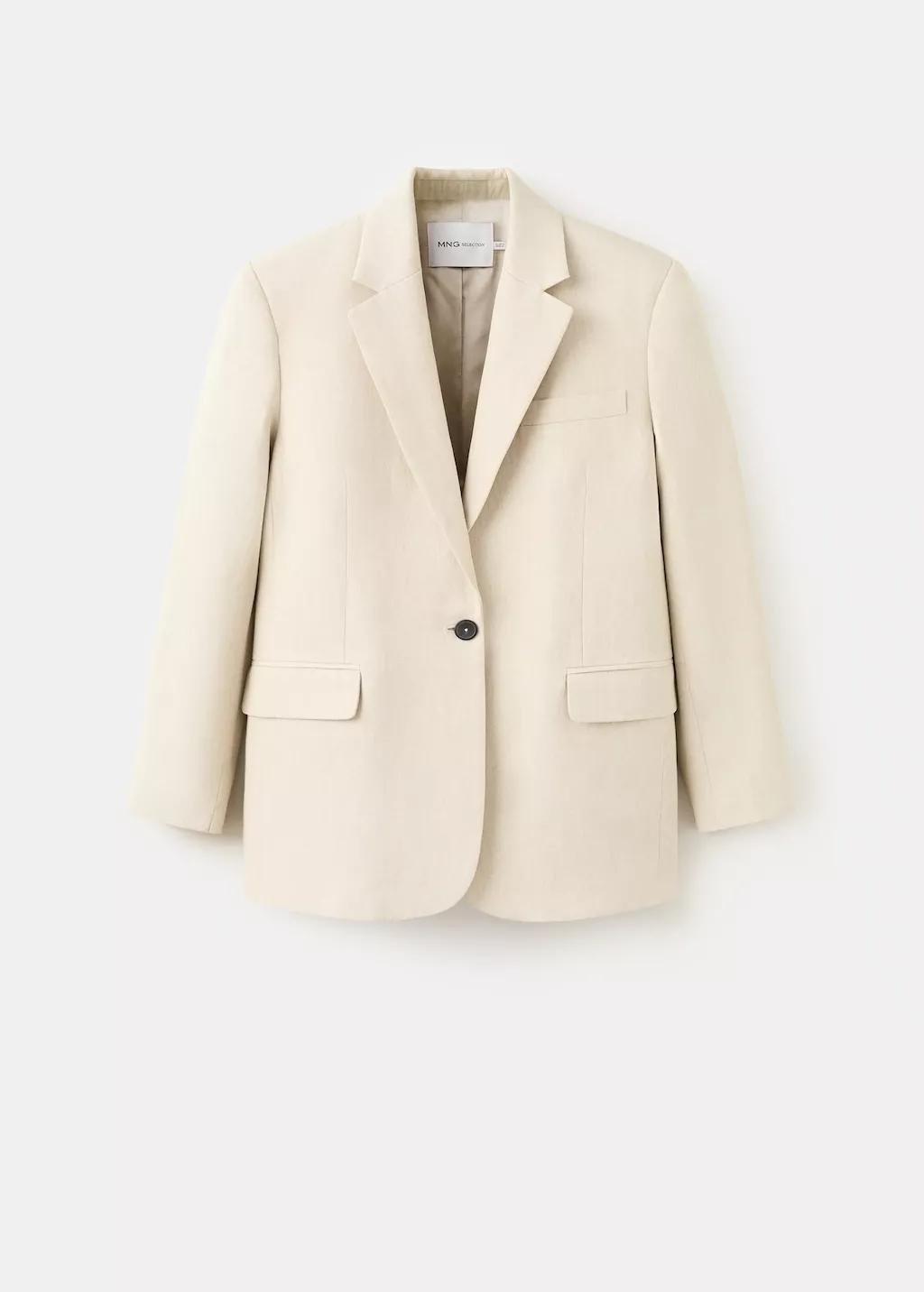 Brown Lt Pastel Straight-Fit Suit Blazer, 0201_07, large image number 7