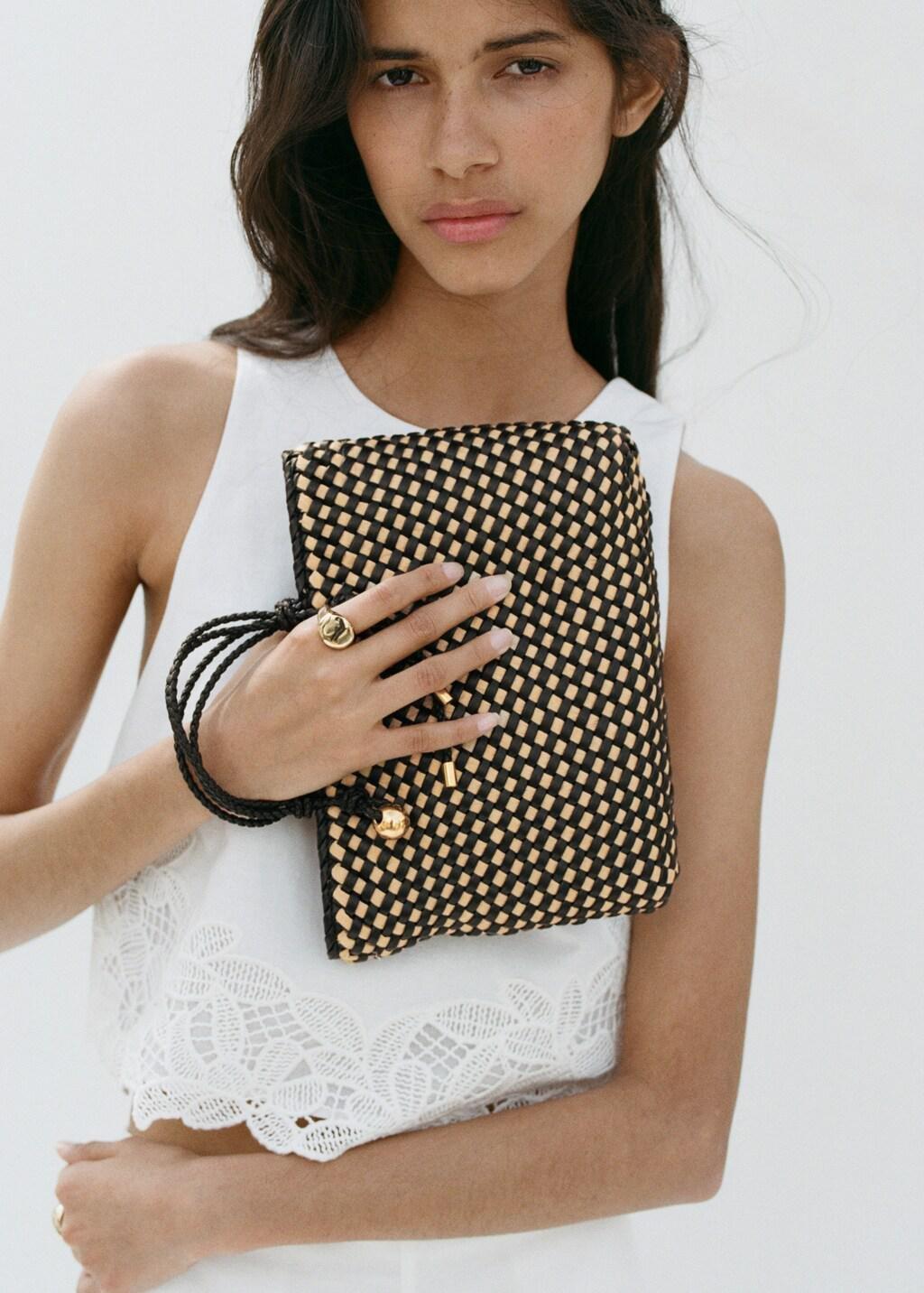 Black Natural Fibre Tote Bag, 0201_99, large image number 0