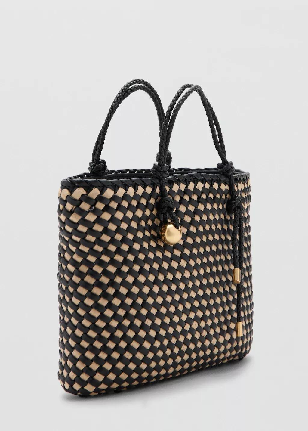 Black Natural Fibre Tote Bag, 0201_99, medium