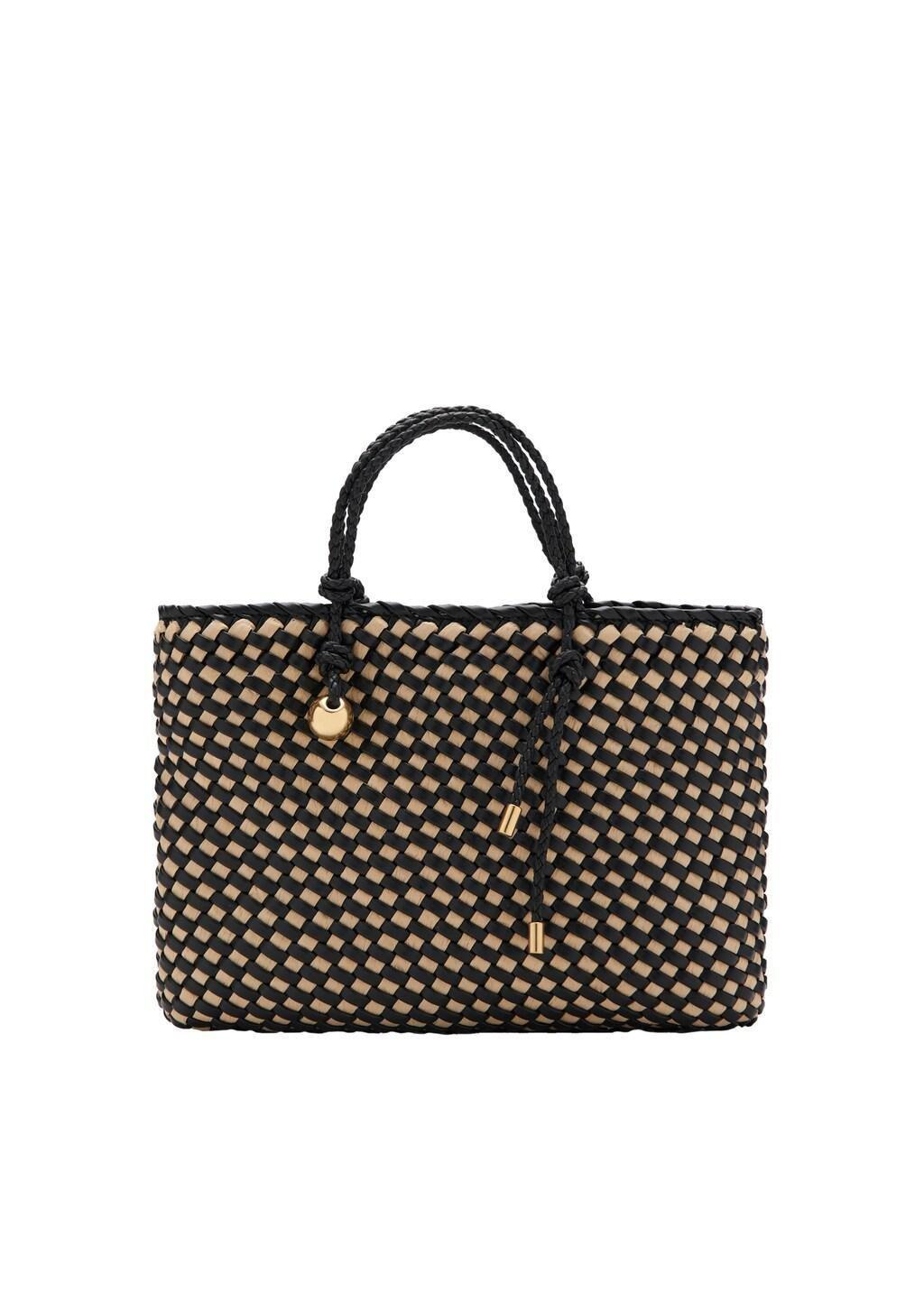 Black Natural Fibre Tote Bag, 0201_99, large image number 3