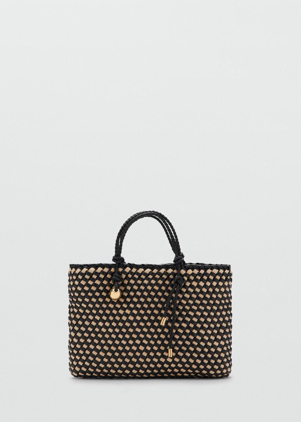 Black Natural Fibre Tote Bag, 0201_99, large image number 4