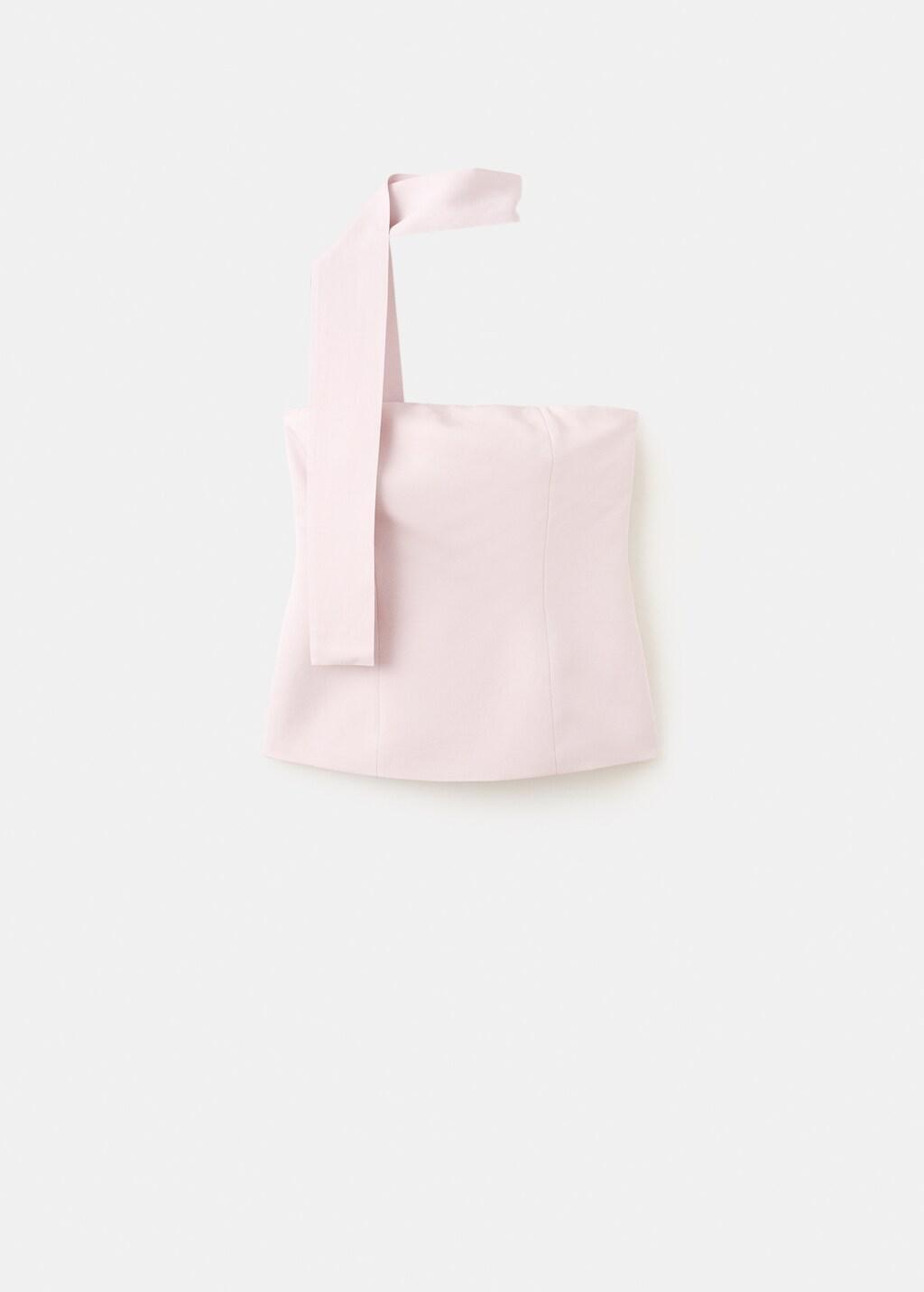 LT-PASTEL PURPLE Scarf neck top, 0201_68, large image number 7