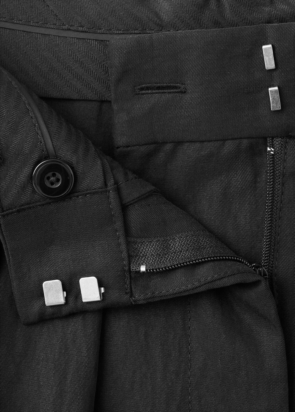 Black Straight-Fit Lyocell Trousers, Black, large image number 5