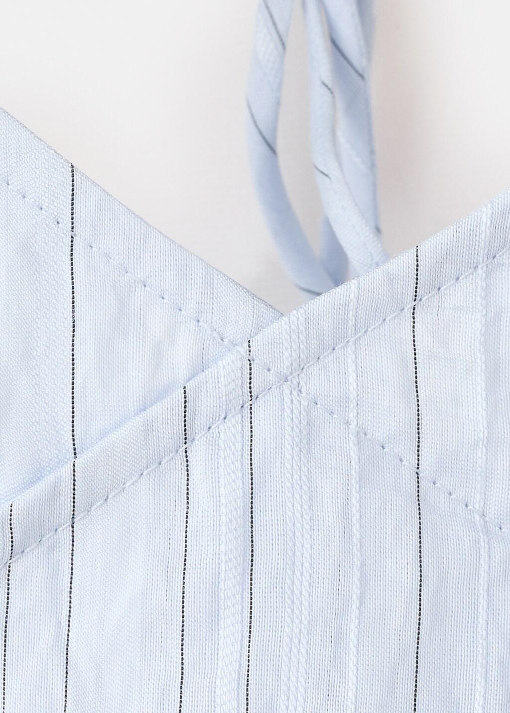 Blue Striped Crossover Top, Medium Blue, large image number 1