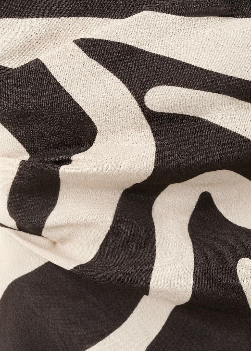 Brown Asymmetric Printed Top, Brown, large image number 5