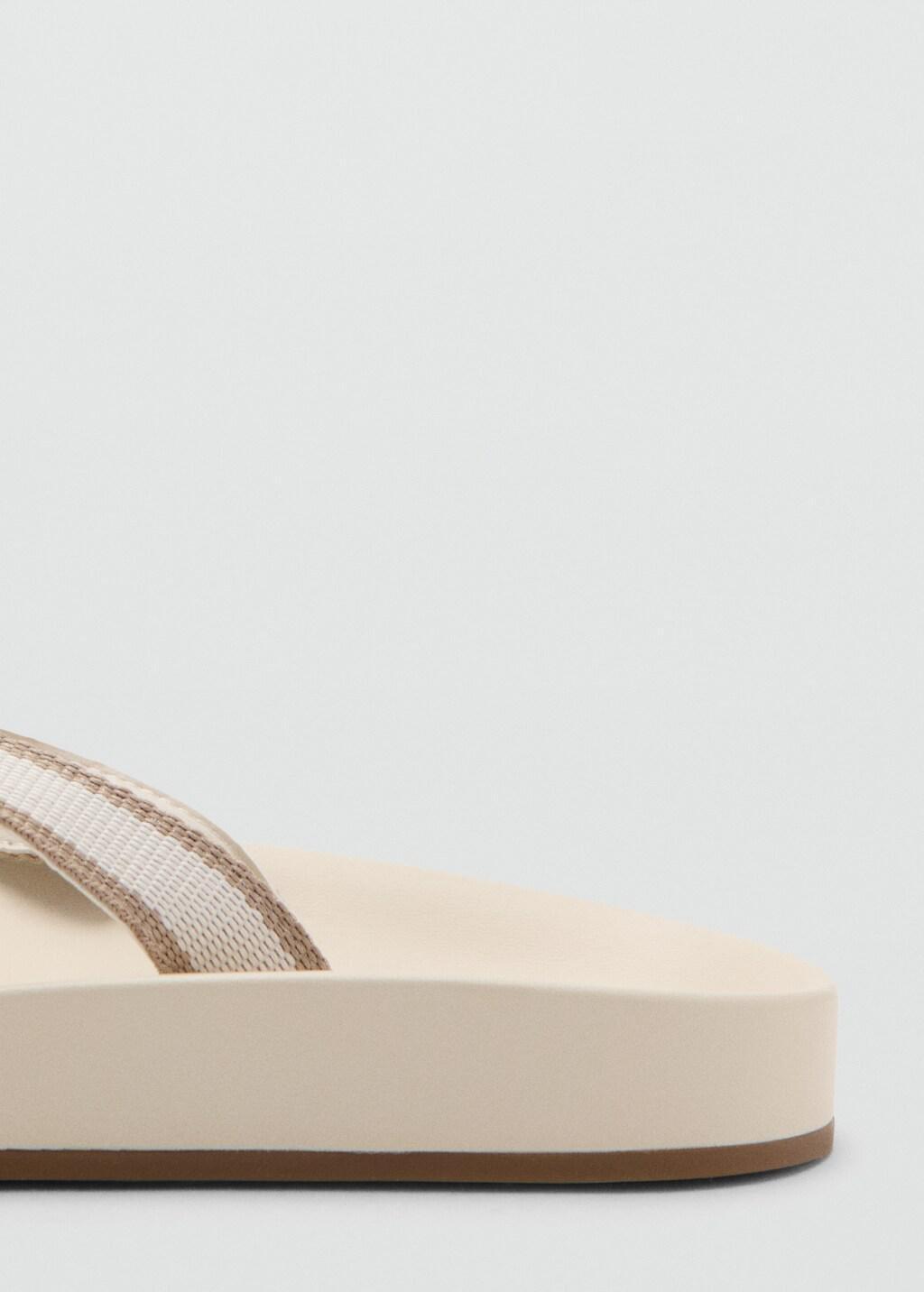 White Strappy Beach Sandals, 0201_01, large image number 1