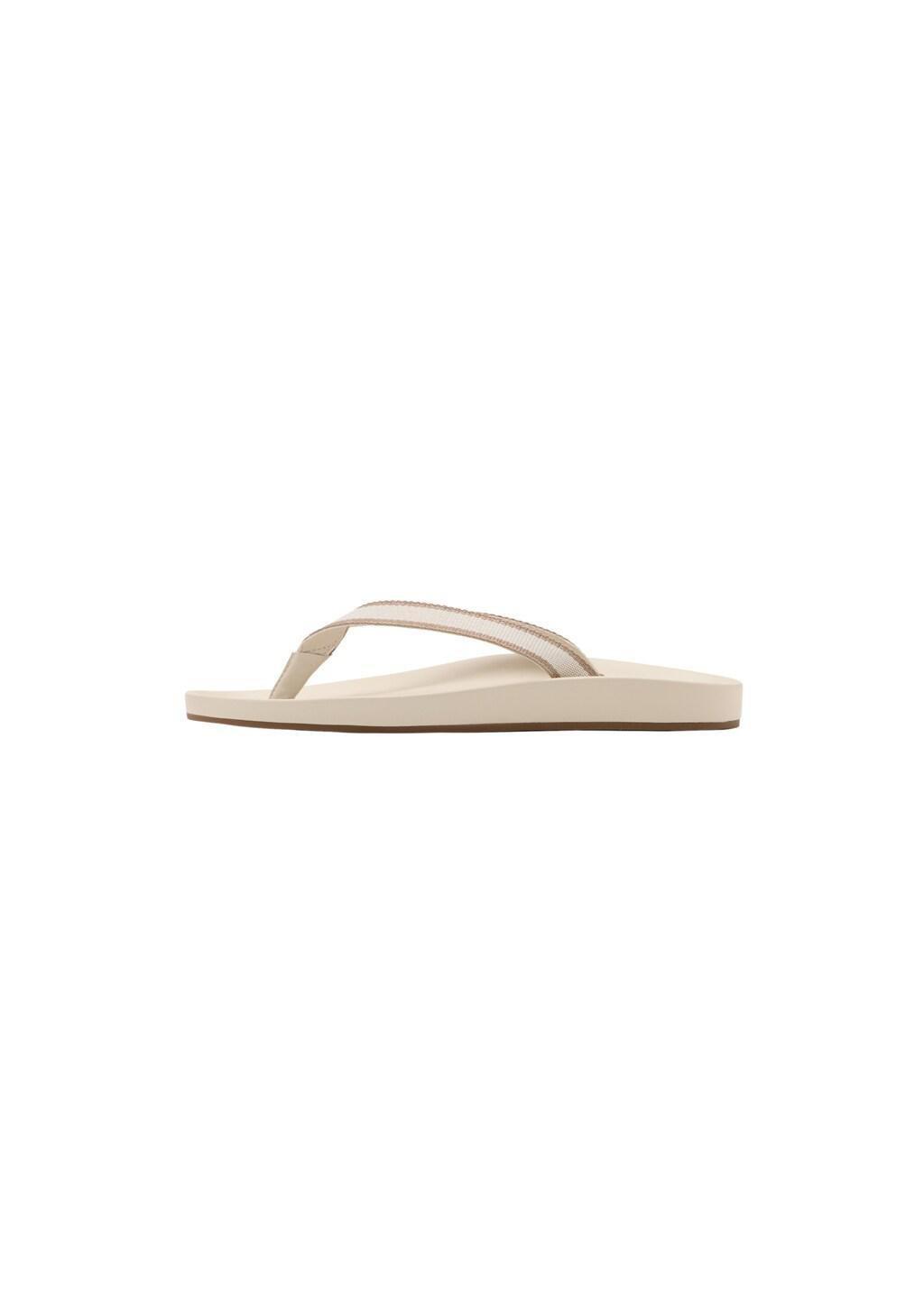White Strappy Beach Sandals, 0201_01, large image number 2