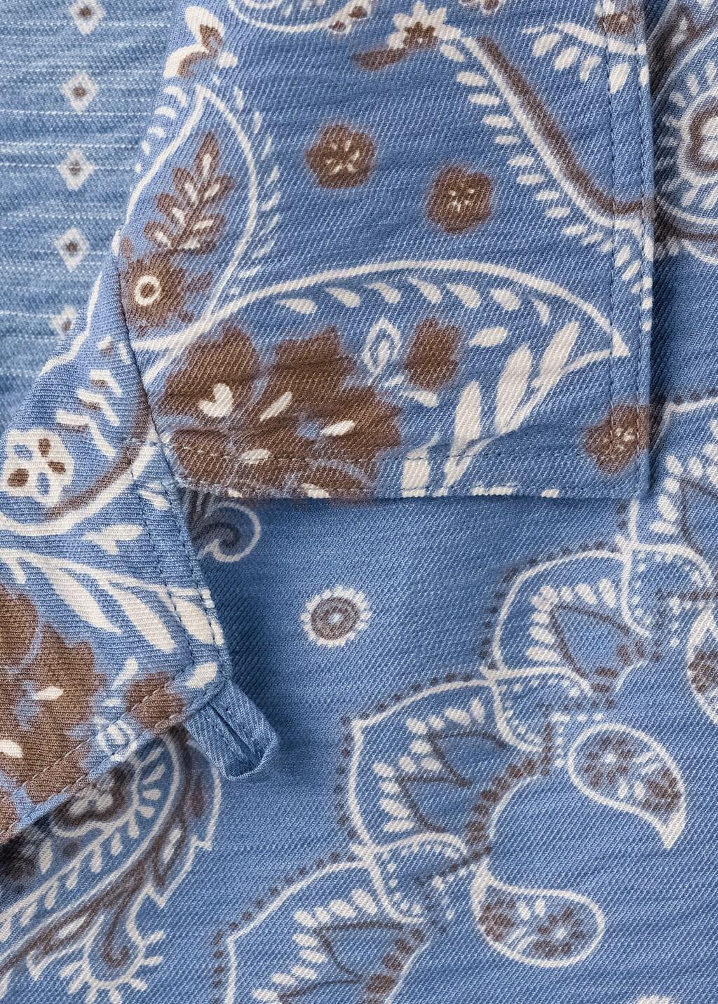 Blue Lt Pastel Printed Short-Sleeved Shirt, Light-Pastel Blue, large image number 1