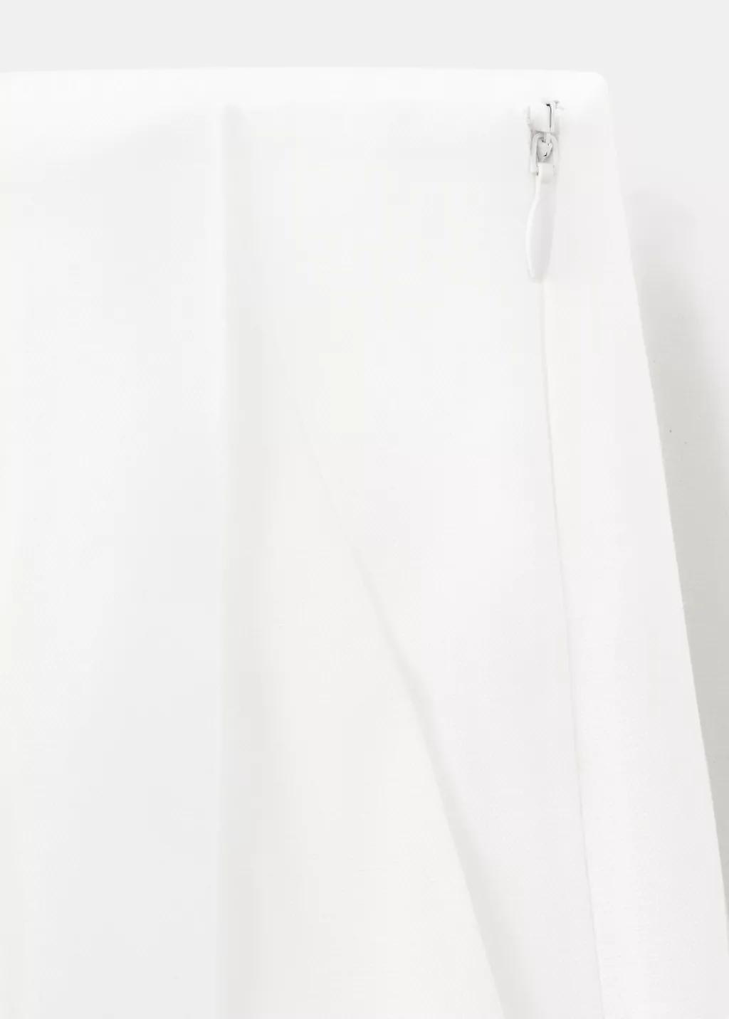 Cream Straight-Fit Lyocell Trousers, 0201_02, large image number 0