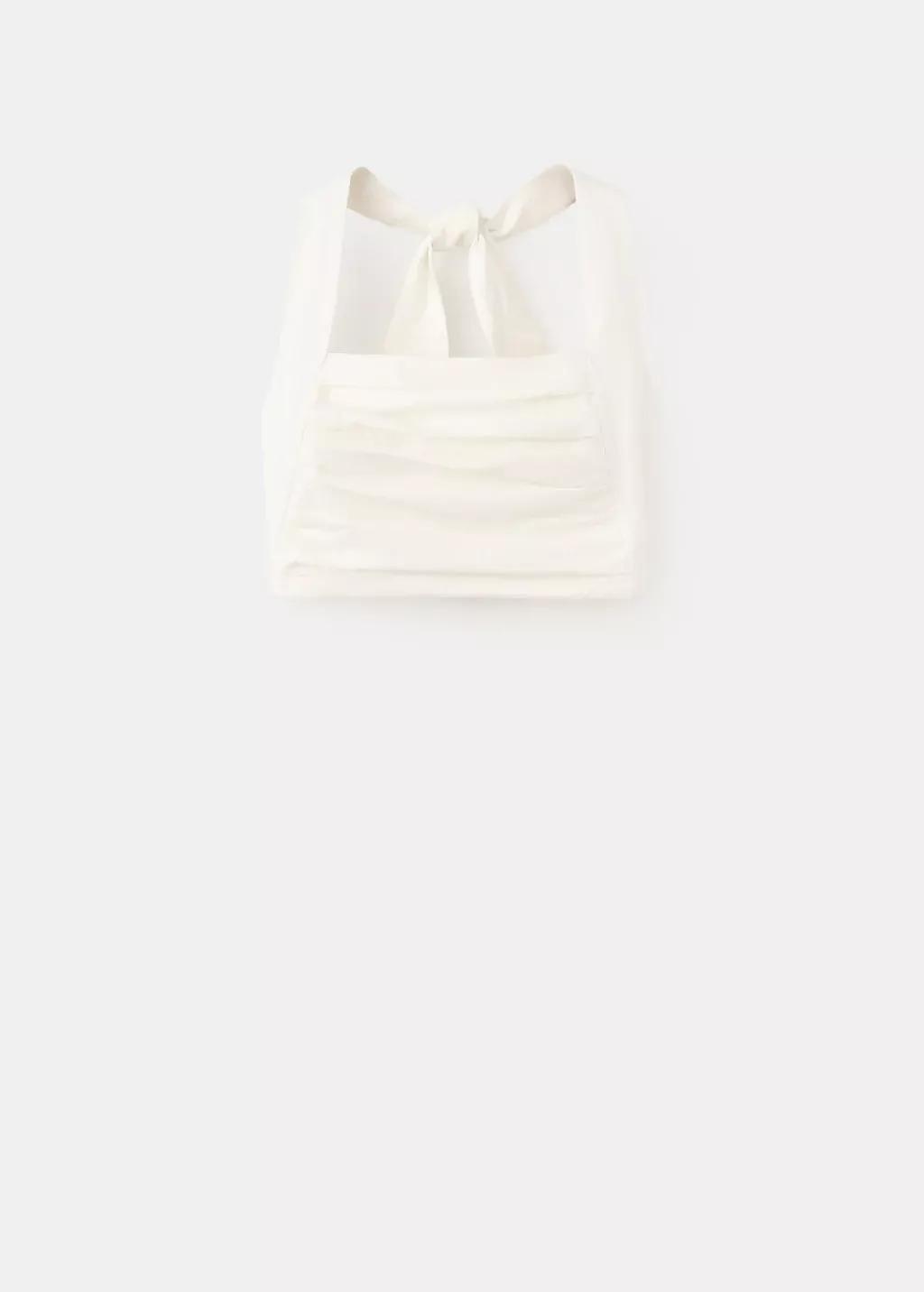 White Crop Top Halter Neck, 0201_01, large image number 7
