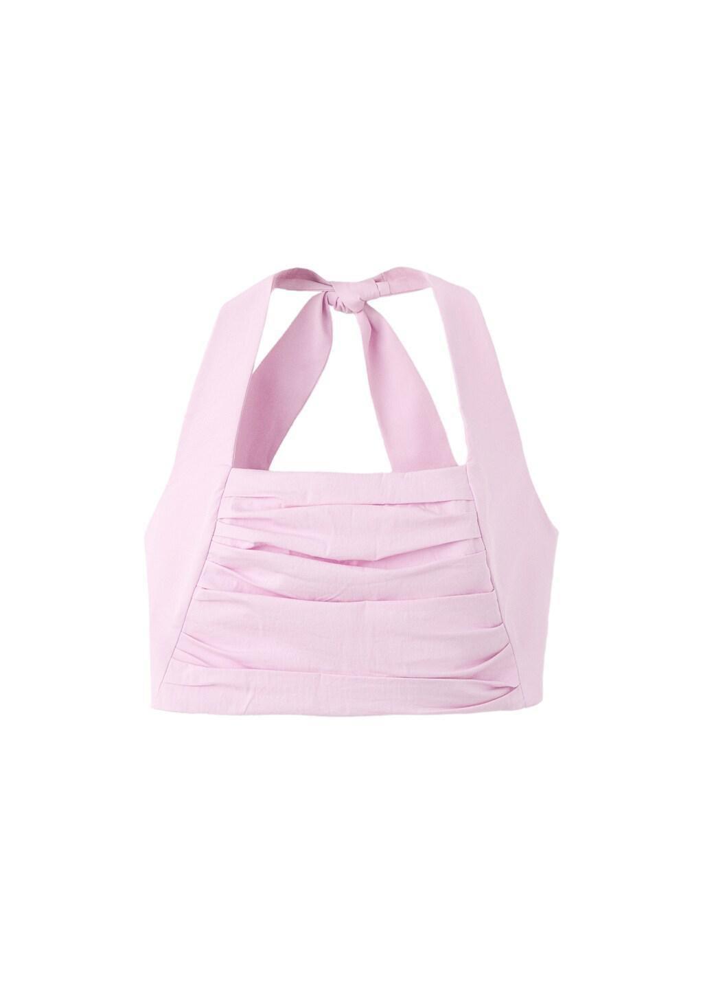 Purple Lt Pastel Crop Top Halter Neck, 0201_68, large image number 0