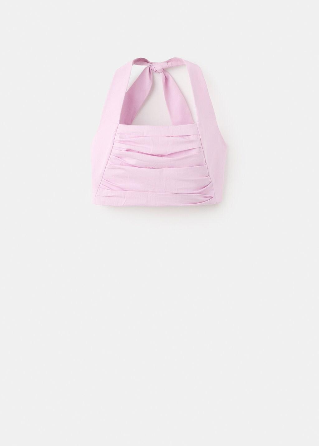 Purple Lt Pastel Crop Top Halter Neck, 0201_68, large image number 3