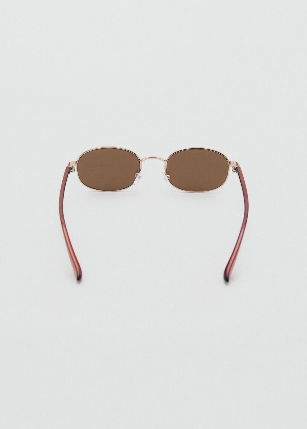 Gold Metallic Frame Sunglasses, Gold, large image number 2