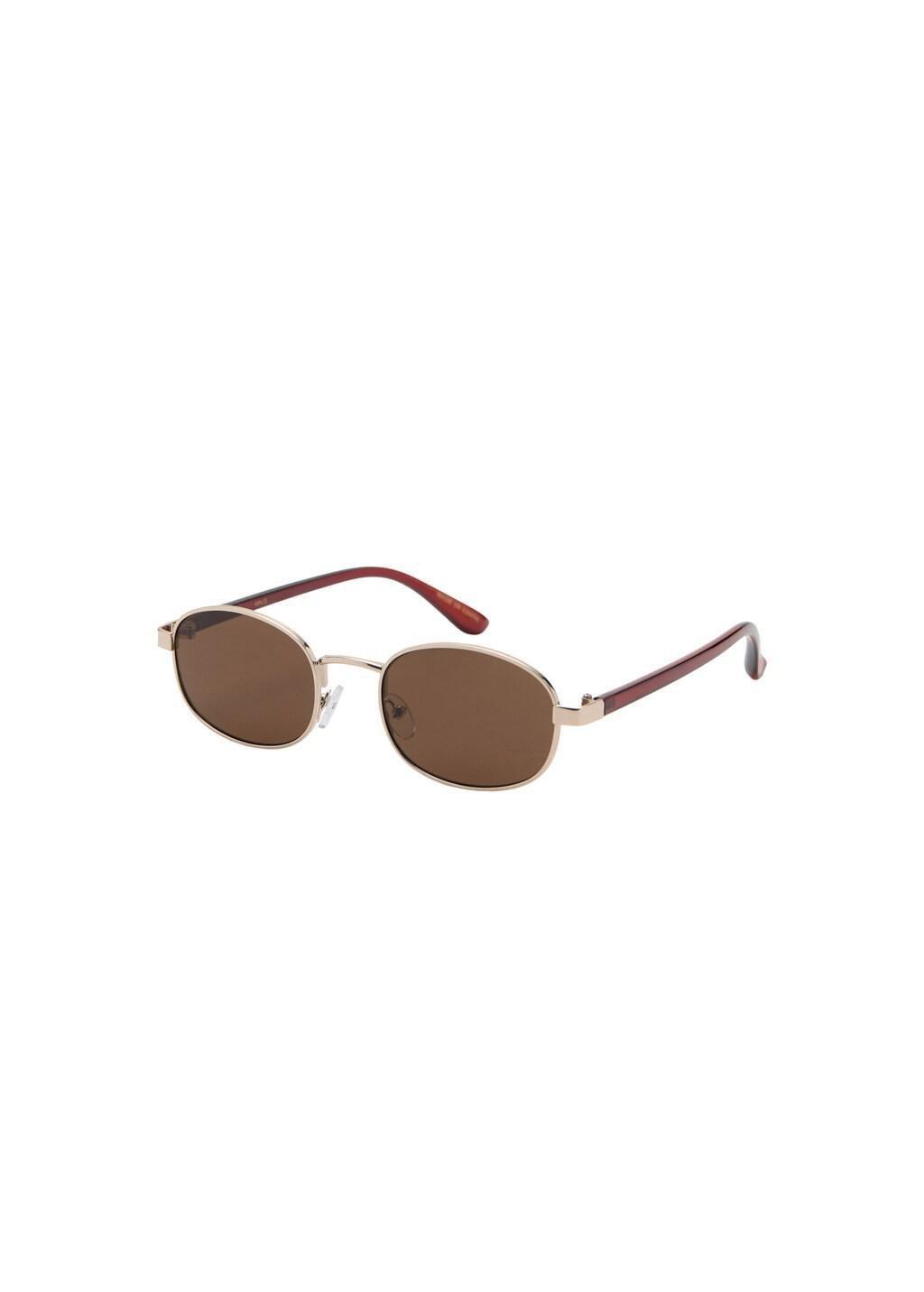 Gold Metallic Frame Sunglasses, Gold, large image number 3