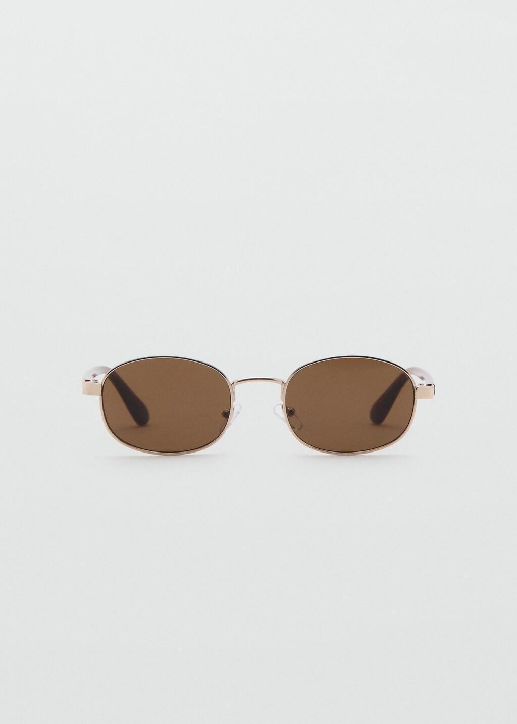 Gold Metallic Frame Sunglasses, Gold, large image number 4