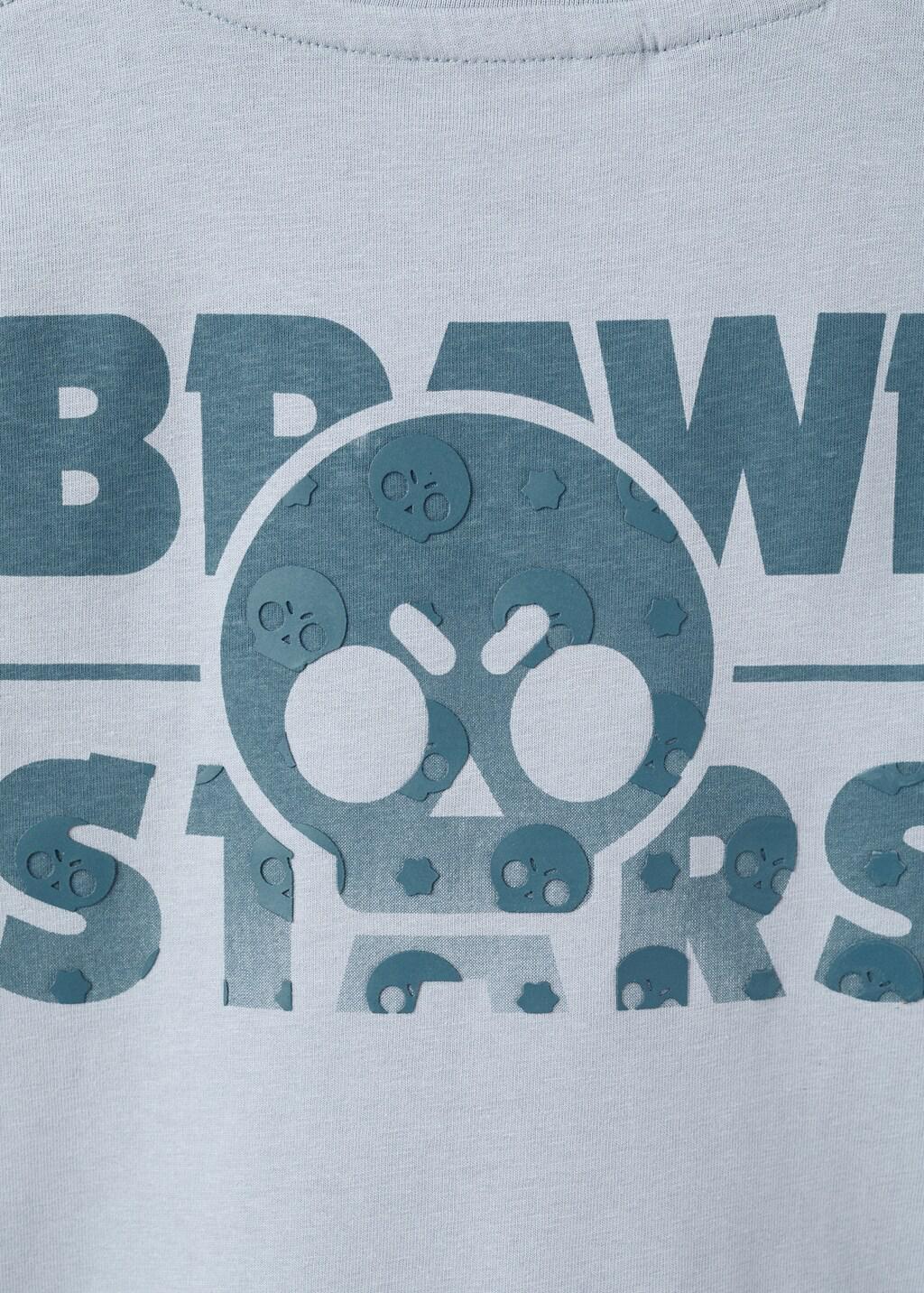 Blue Brawl Stars T-Shirt, Kids Boys, Medium Blue, medium