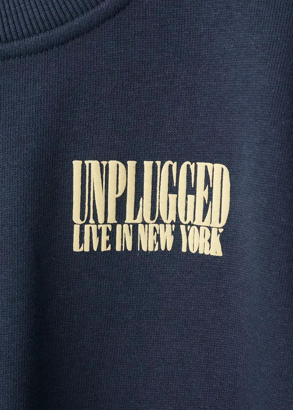 Navy Nirvana Sweatshirt, Kids Girls, Navy, medium