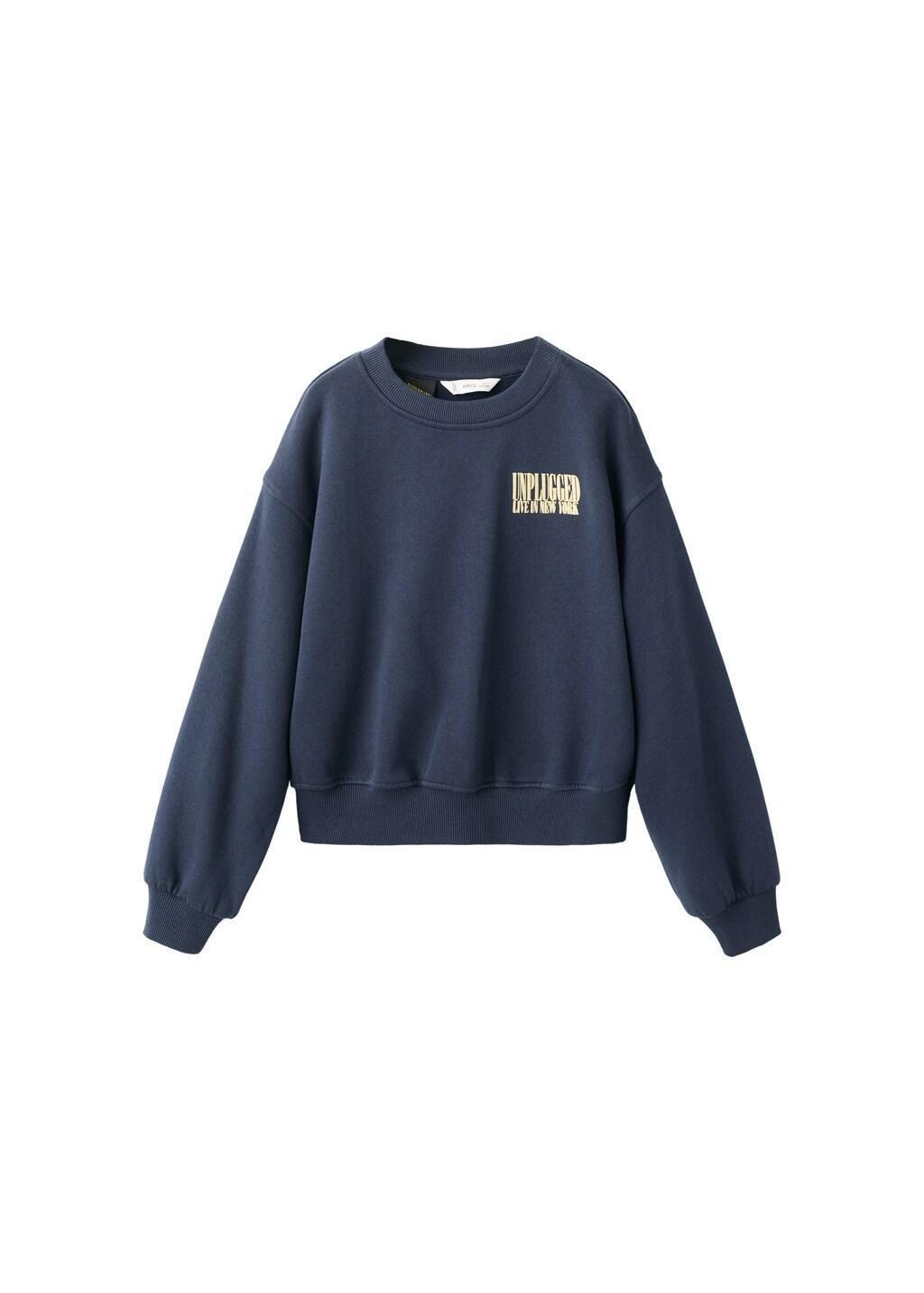 Navy Nirvana Sweatshirt, Kids Girls, Navy, large image number 3
