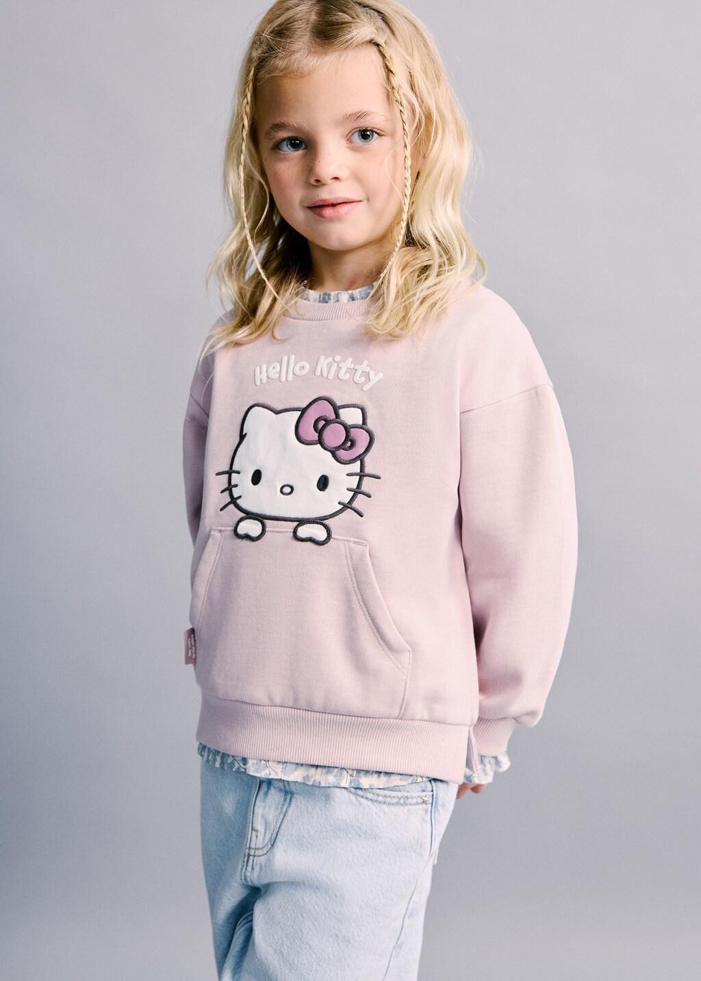 Pink Hello Kitty Sweatshirt, Baby Girls, Pink, large image number 0