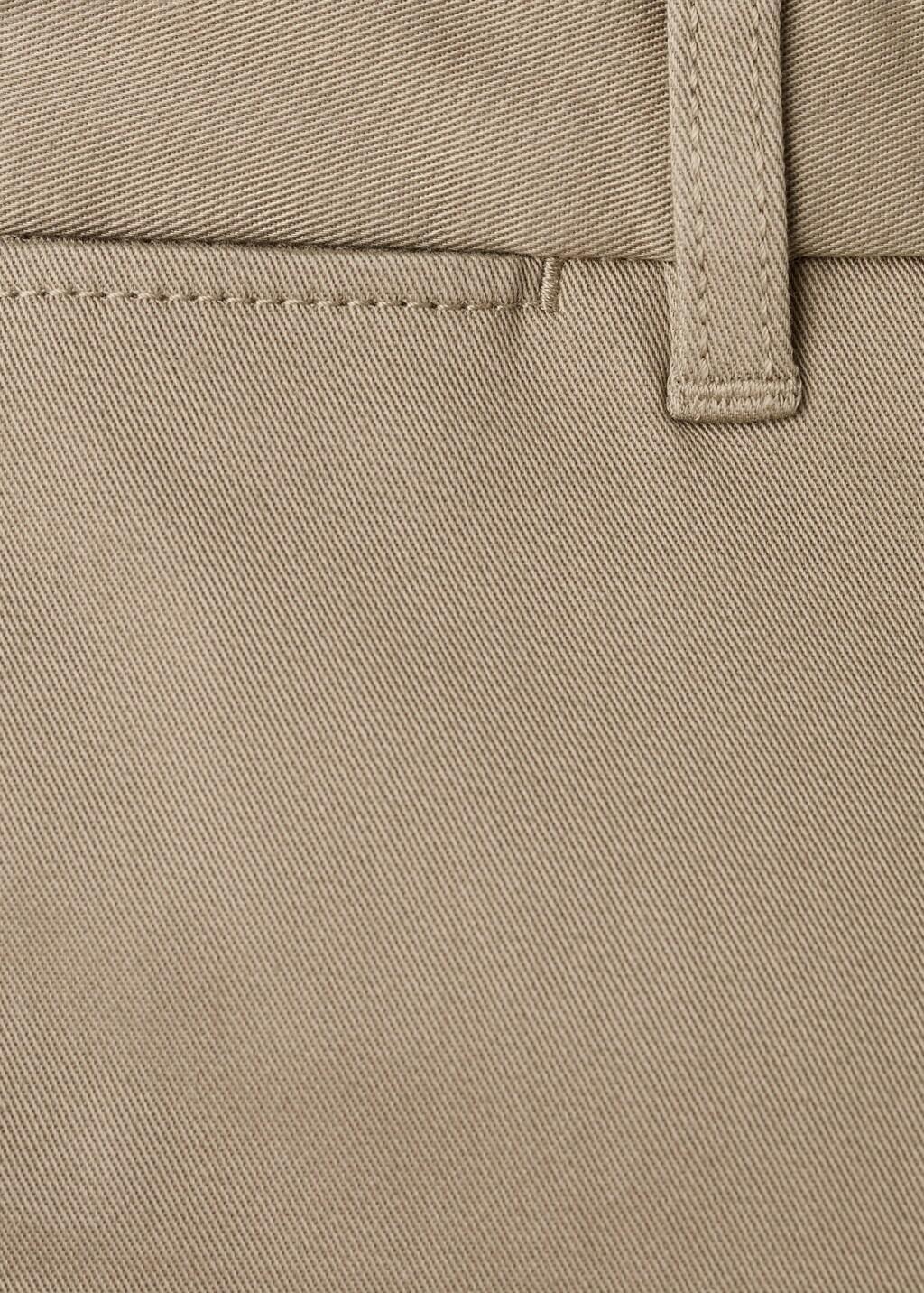 Beige Barna Slim-Fit Twill Chino Trousers, Light Beige, large image number 5
