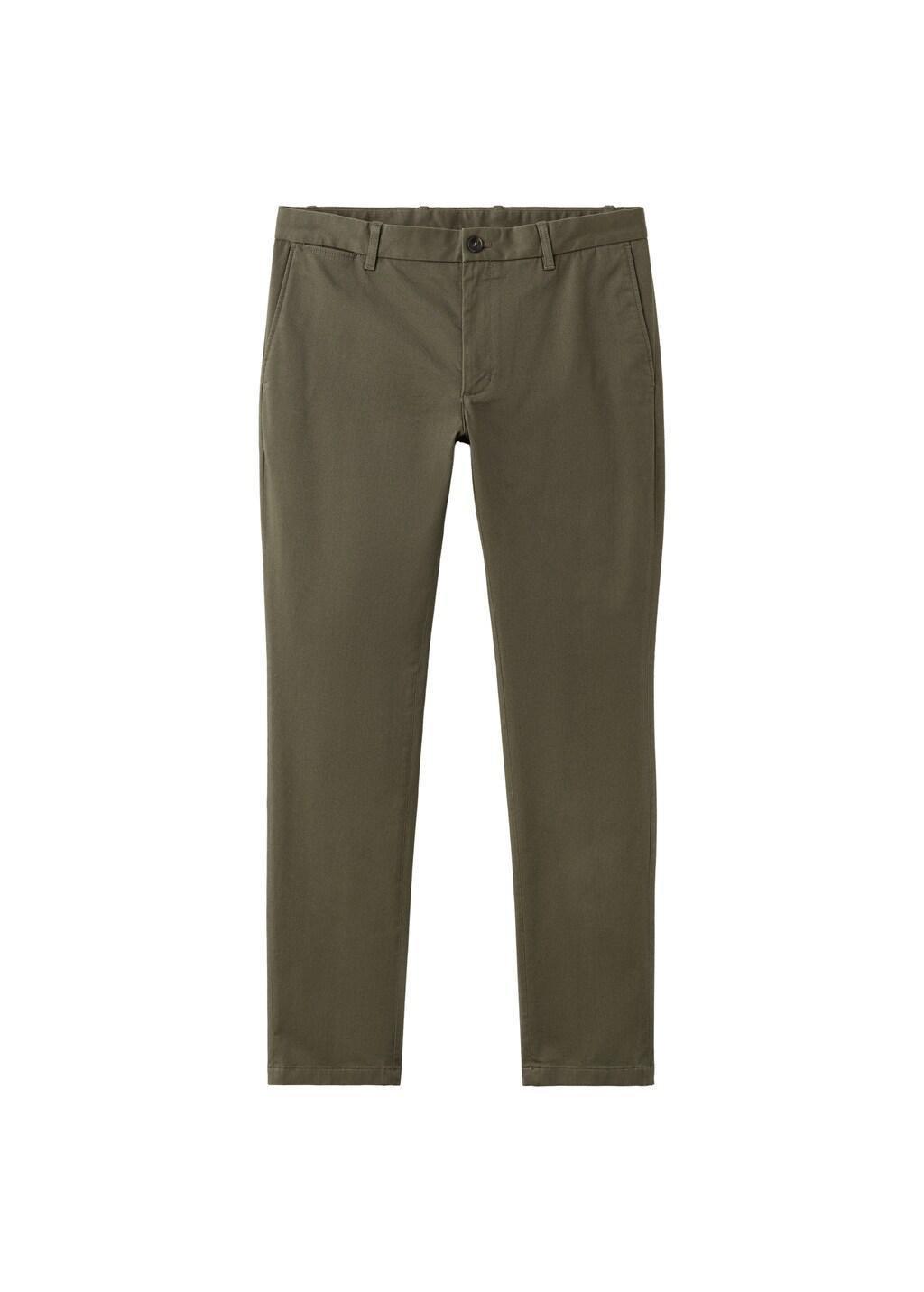 Khaki Barna Slim-Fit Twill Chino Trousers, Beige - Khaki, large image number 7