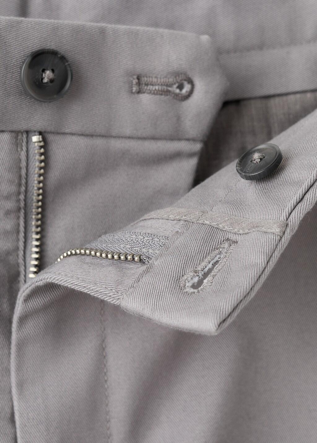 Grey Barna Slim-Fit Twill Chino Trousers, Light Pastel Grey, large image number 1