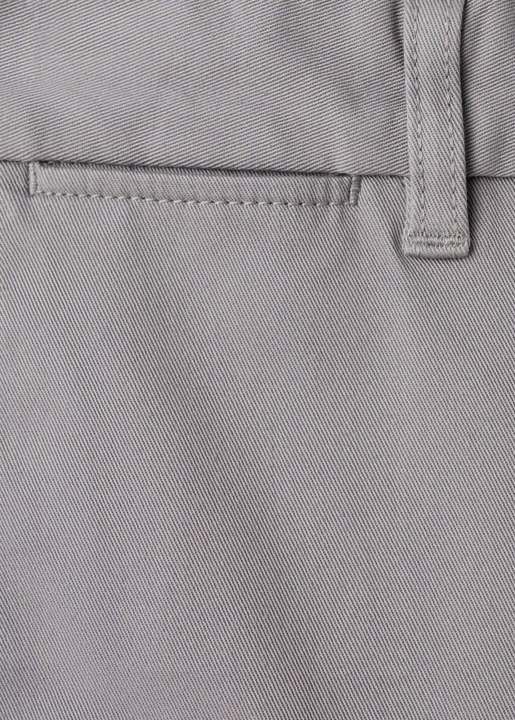 Grey Barna Slim-Fit Twill Chino Trousers, Light Pastel Grey, large image number 5