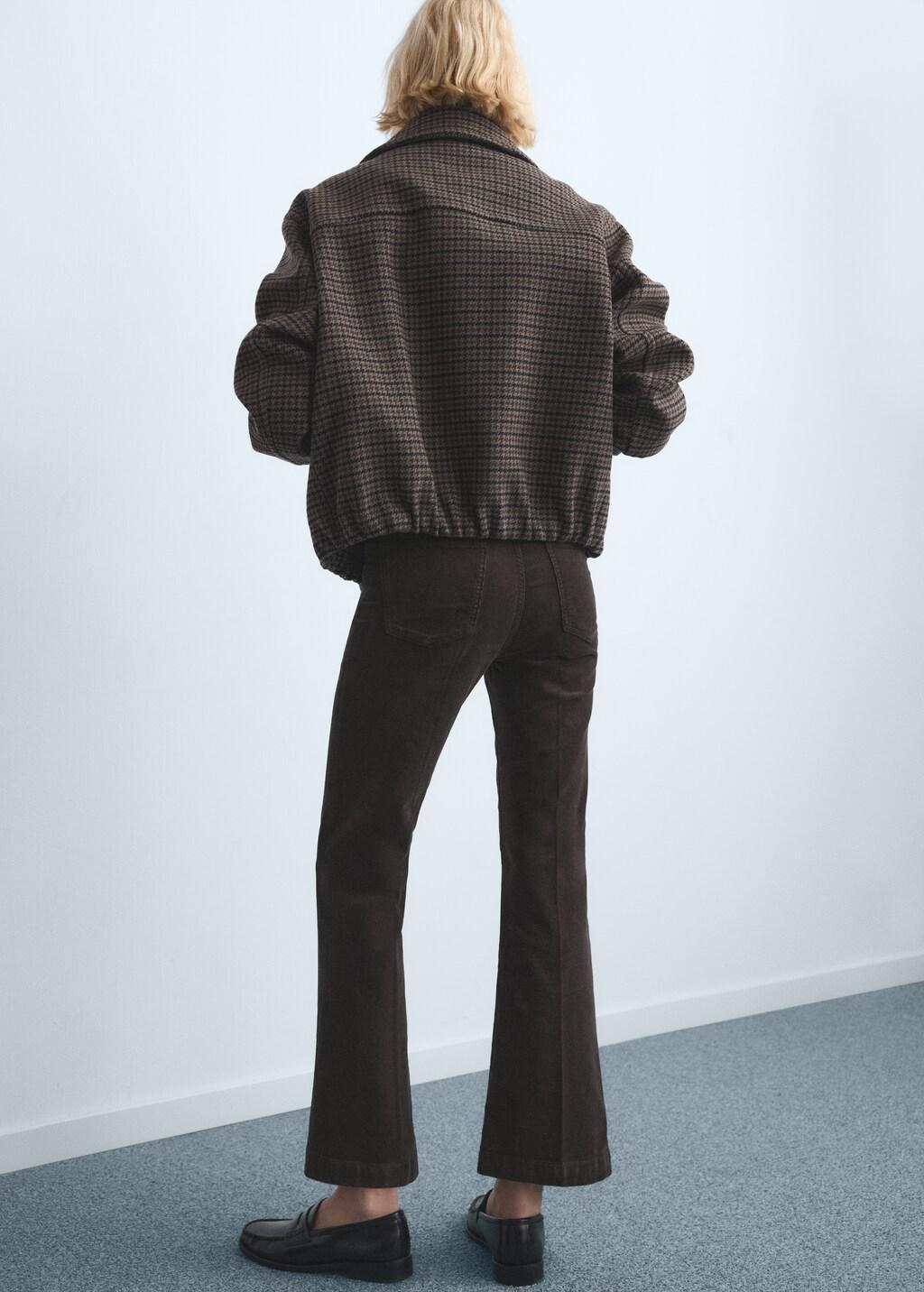 Brown Corduroy Flared Jeans, Dark Brown, medium