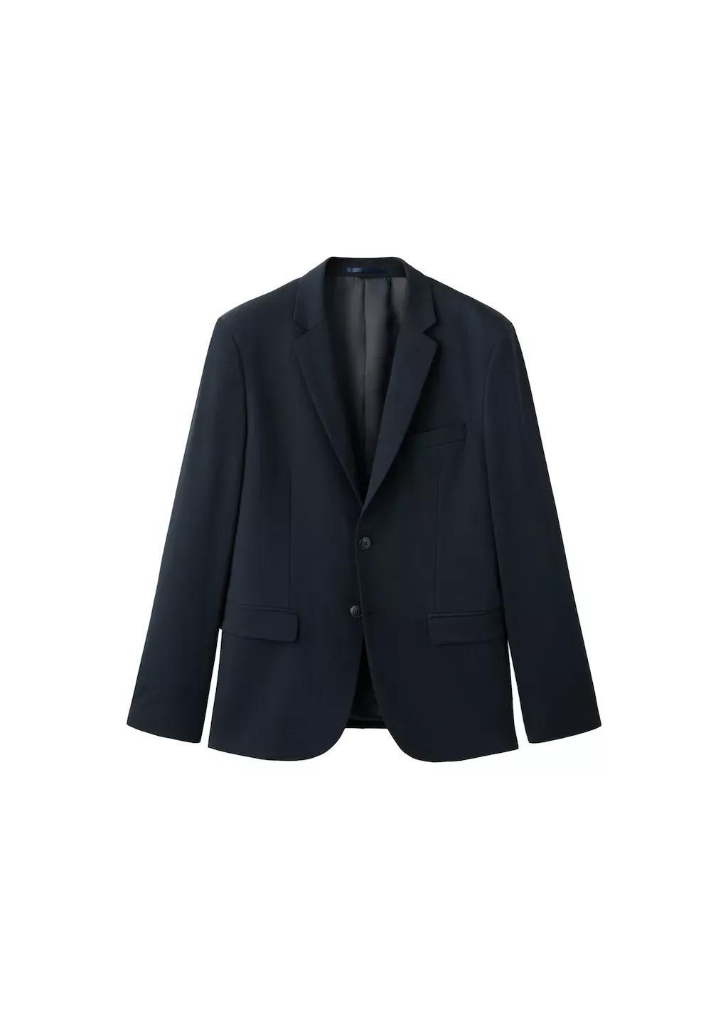 Navy Super Slim-Fit Suit Jacket In Stretch Fabric, Navy, large image number 7