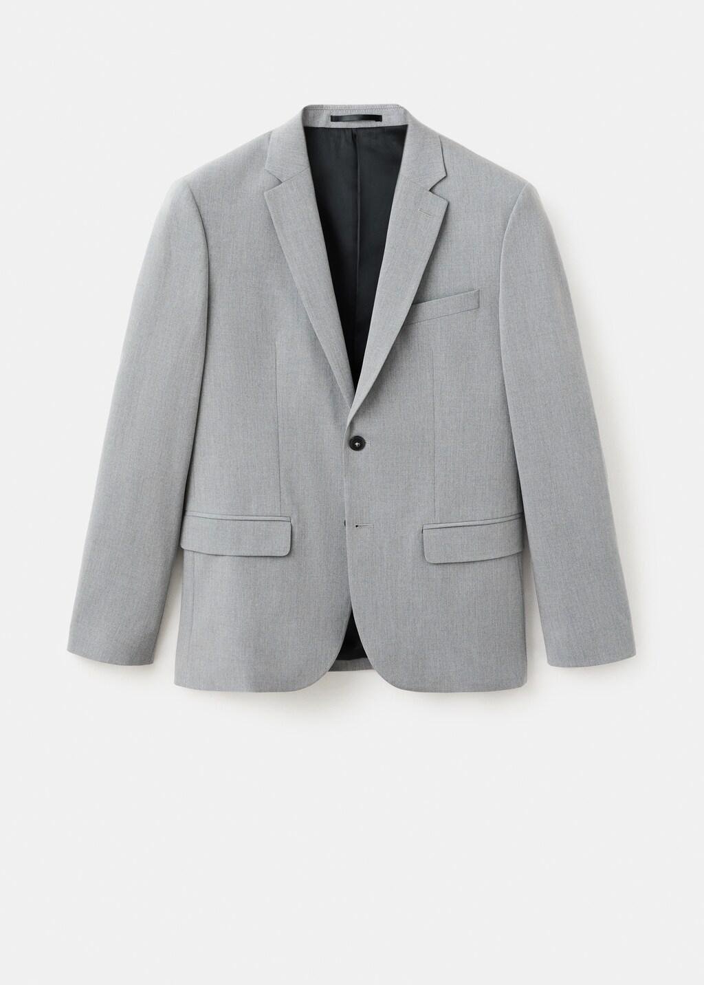 Grey Super Slim-Fit Suit Jacket In Stretch Fabric, Grey, large image number 7