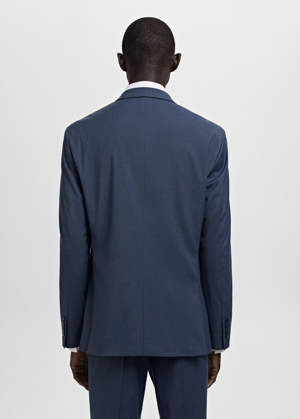 Blue Super Slim-Fit Suit Jacket In Stretch Fabric, Medium Blue, large image number 2