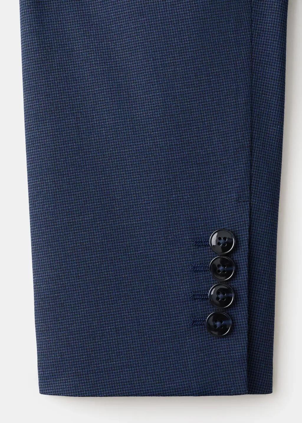 Blue Super Slim-Fit Suit Jacket In Stretch Fabric, Medium Blue, large image number 5