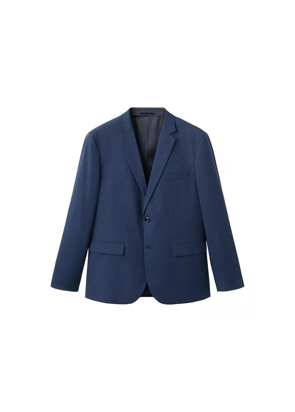 Blue Super Slim-Fit Suit Jacket In Stretch Fabric, Medium Blue, large image number 6