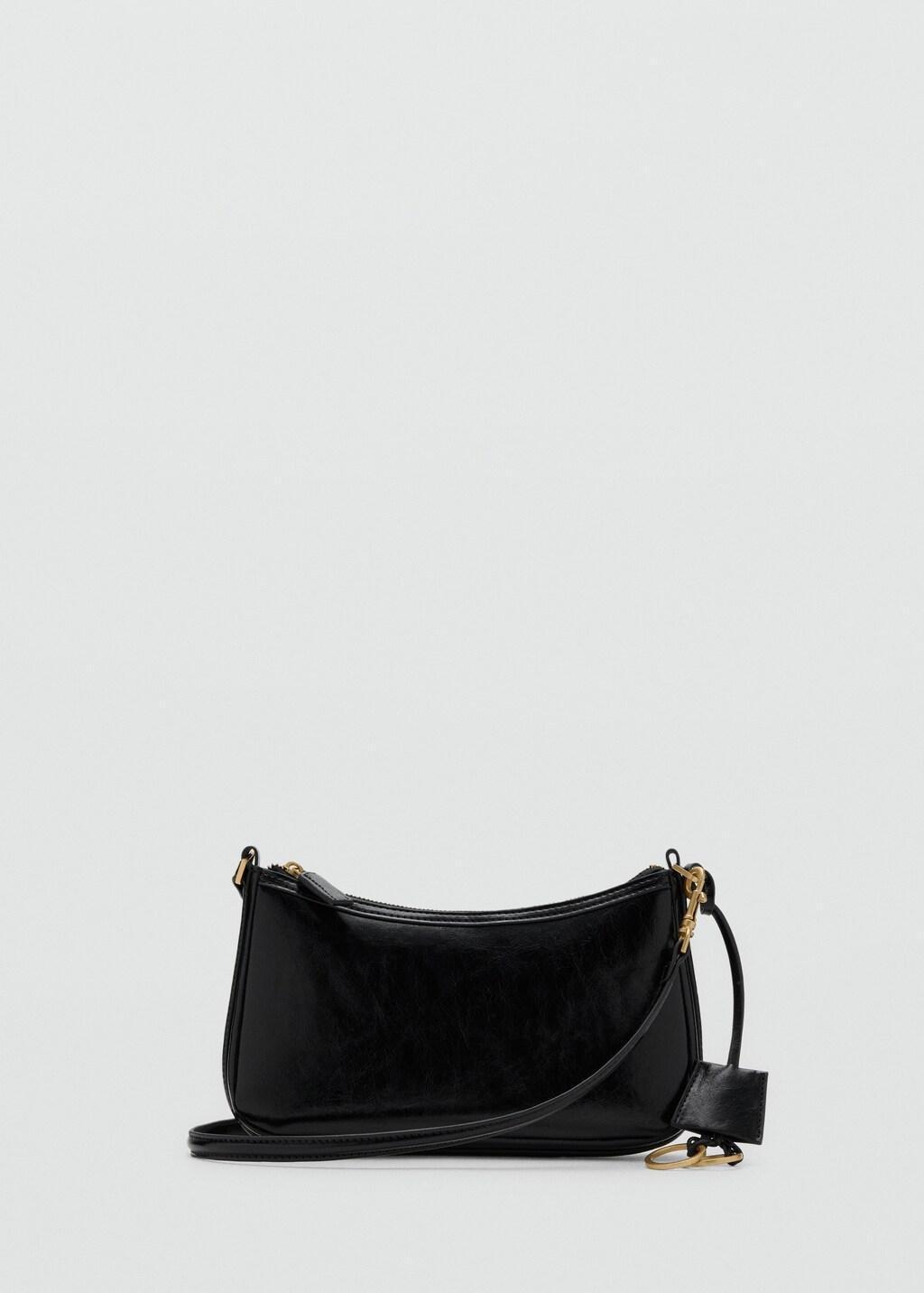 Black Crossbody Bag With Charms And Rings, Black, large image number 4