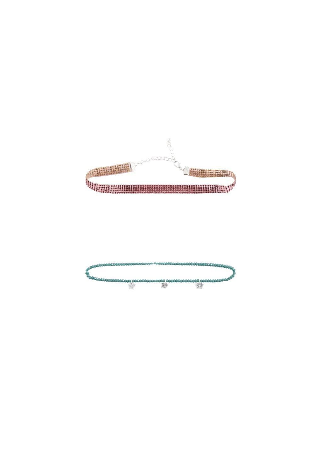 Green Necklaces, Set Of 2, Kids Girls, Turquoise - Aqua, medium