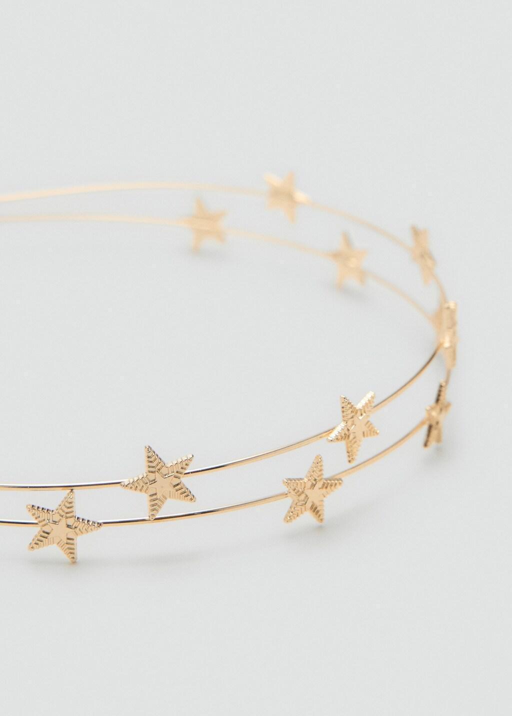 GOLD Stars hairband, Kids Girl, Gold, medium