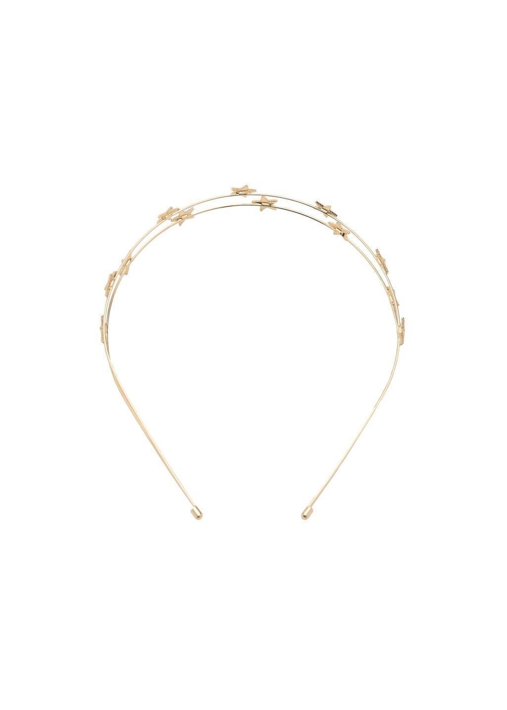 GOLD Stars hairband, Kids Girl, Gold, large image number 1