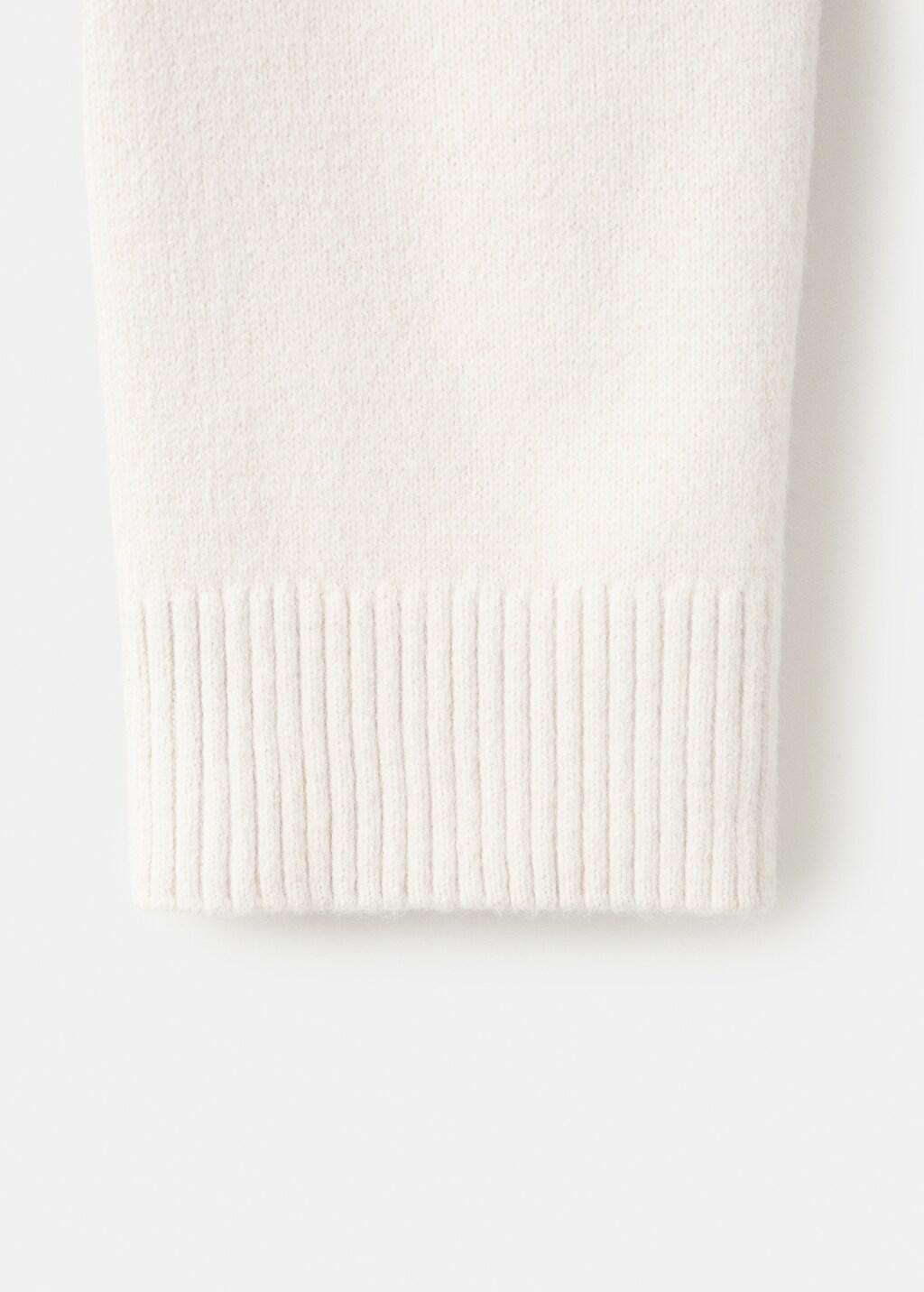 Beige Perkins-Neck Sweater With Button, 0201_05, large image number 5