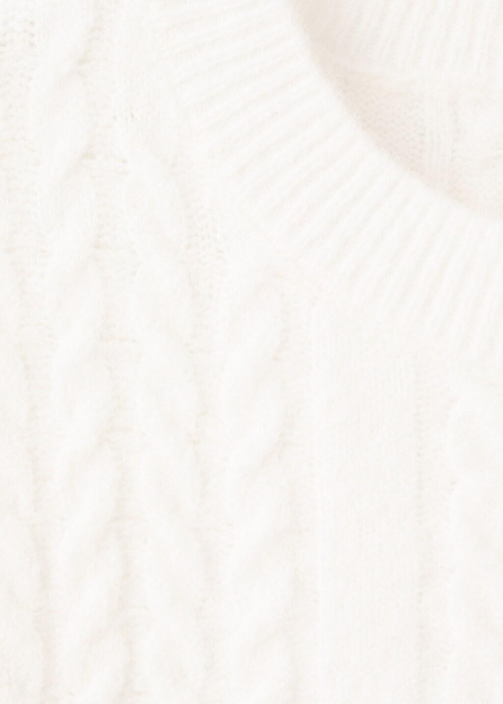 Beige Braided Knitted Sweater, Light Beige, large image number 1