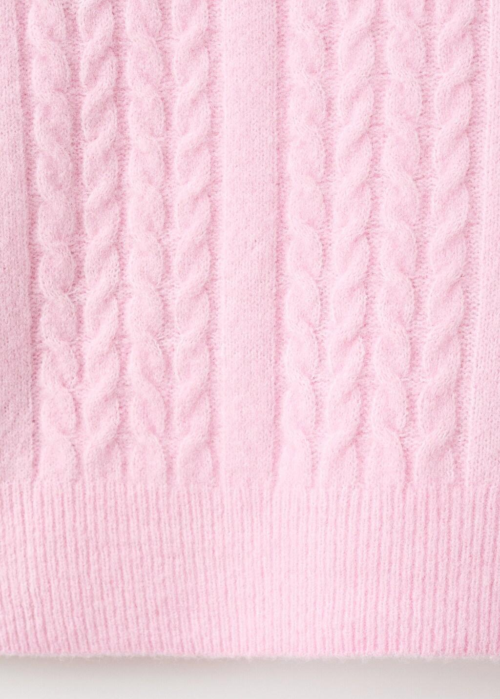 Pink Braided Knitted Sweater, Pink, large image number 5