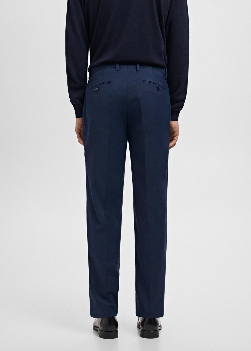 Navy Milan Slim-Fit Suit Trousers, Navy, large image number 2