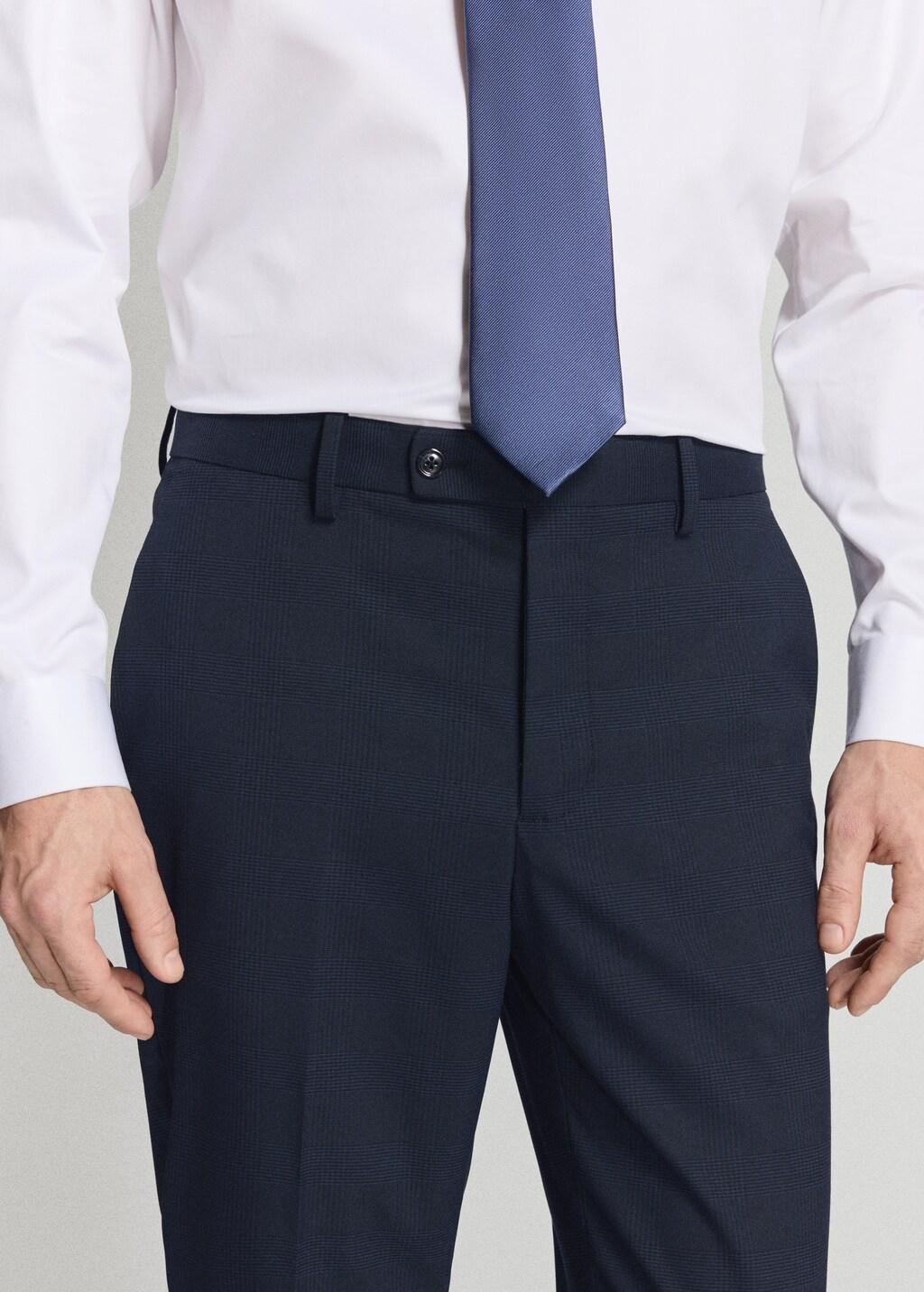 Navy Milan Slim-Fit Suit Trousers, Navy, large image number 4
