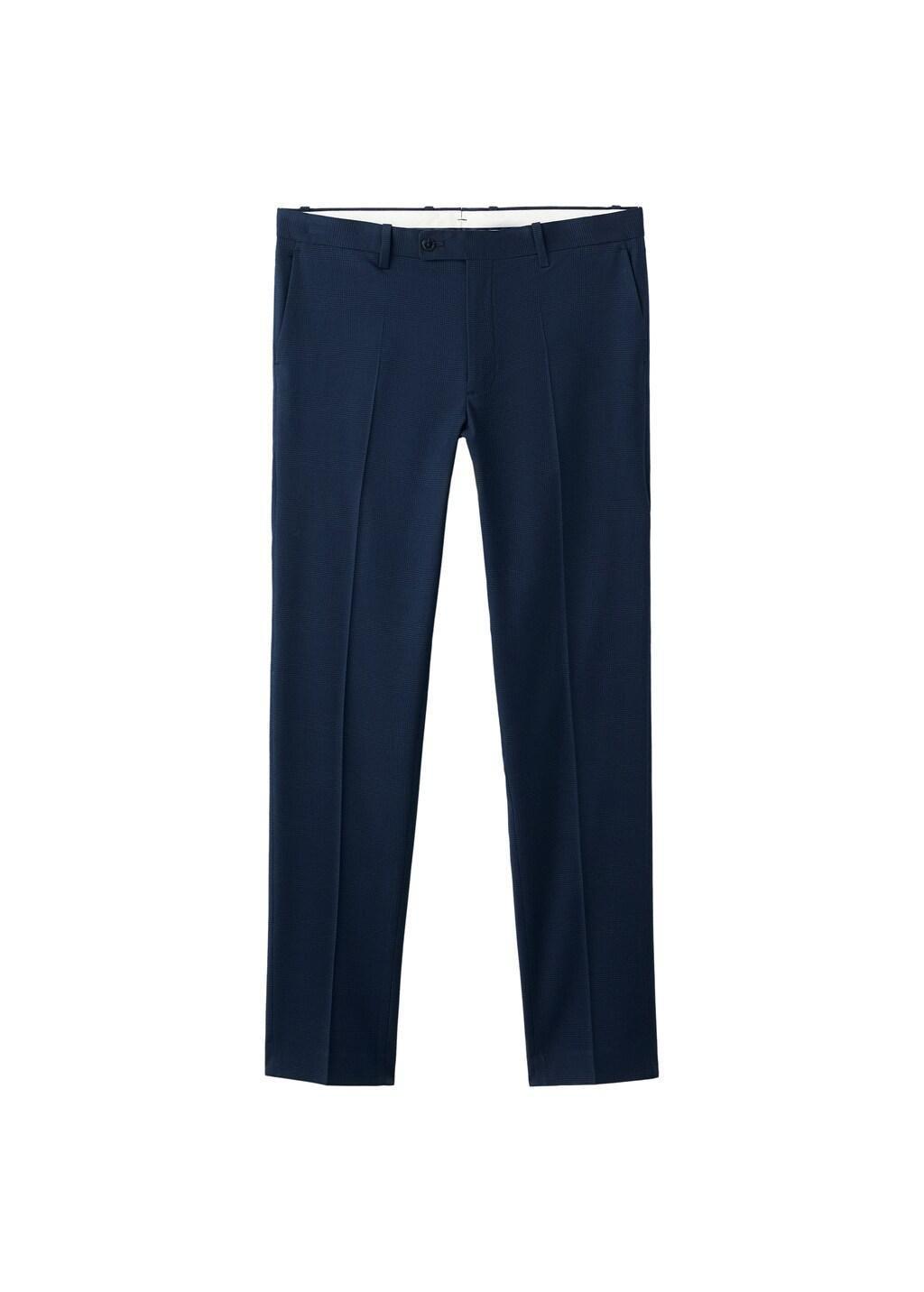 Navy Milan Slim-Fit Suit Trousers, Navy, large image number 7