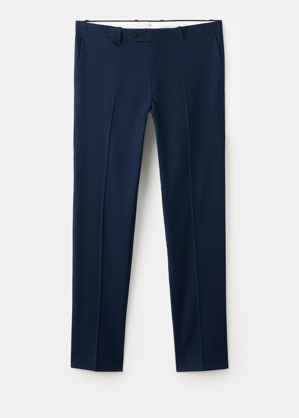 Navy Milan Slim-Fit Suit Trousers, Navy, large image number 8