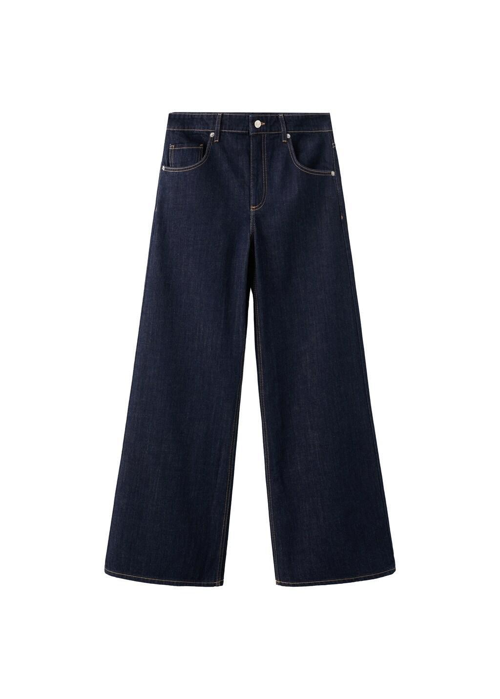 Black Low-Rise Wide Leg Jeans, 0201_TS, large image number 6