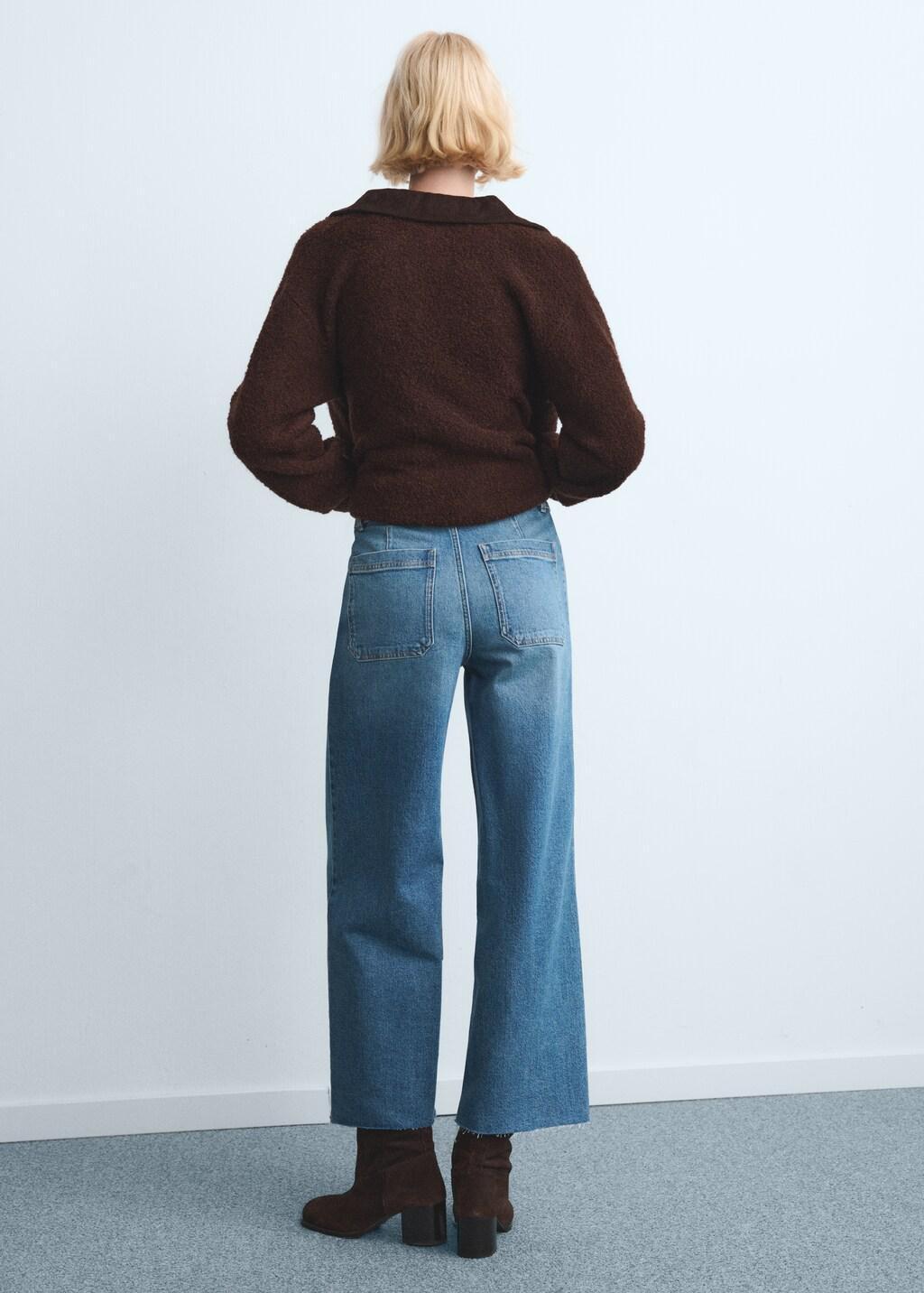 Blue Catherin Culotte High-Rise Jeans, 0201_TM, large image number 2
