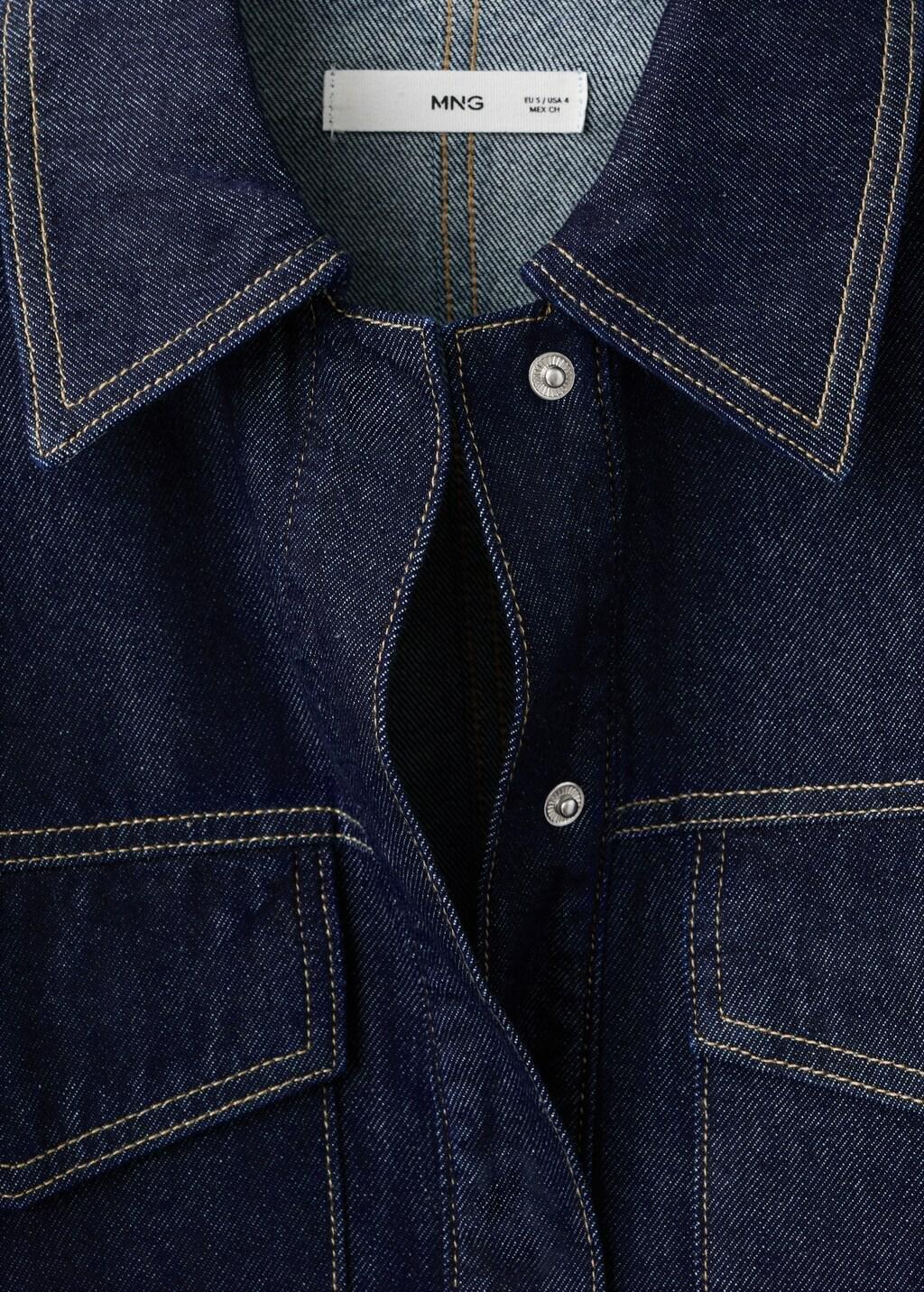 Blue Denim Shirt With Flap Pockets, 0201_TO, large image number 1