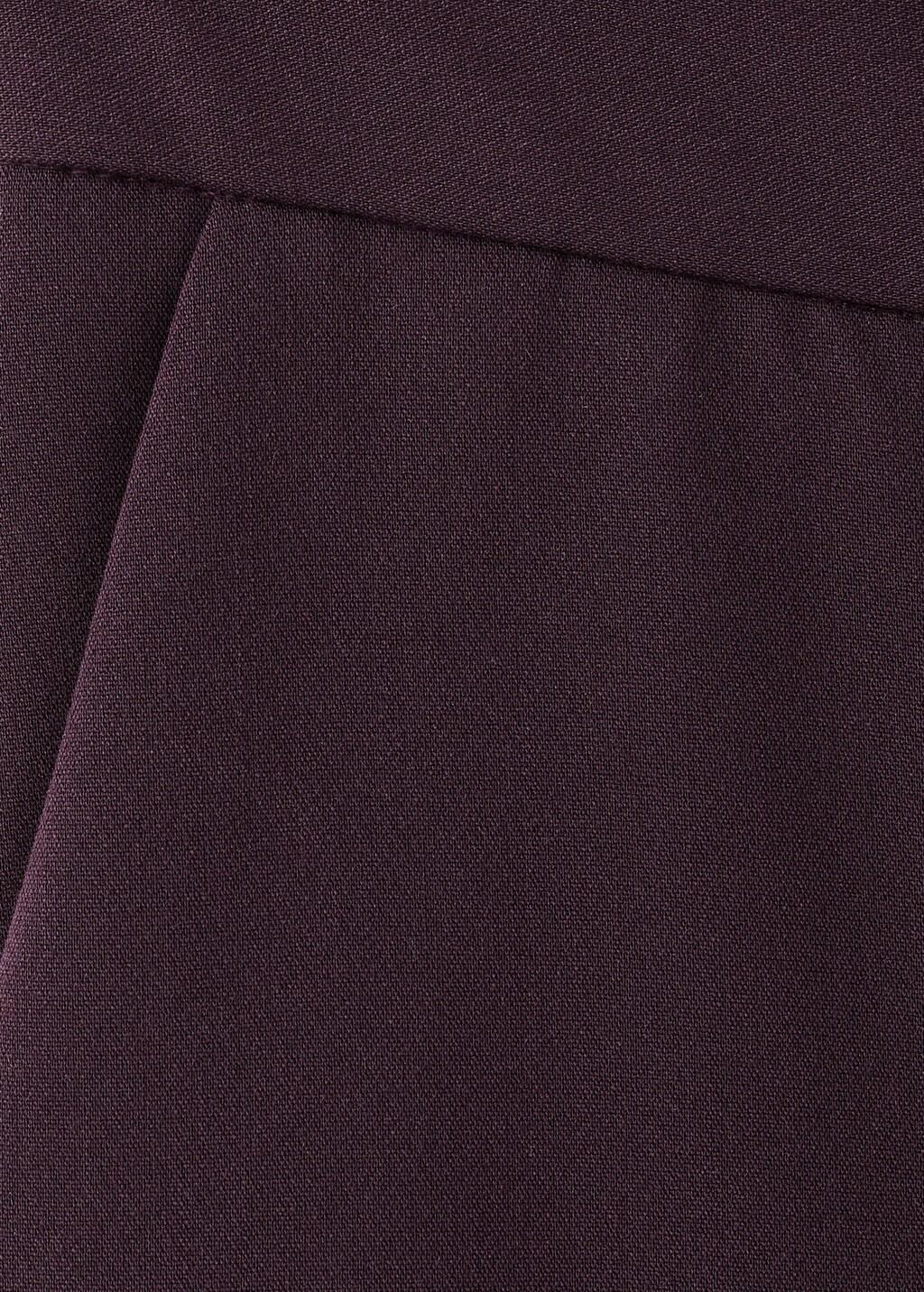 Burgundy High-Waist Straight Trousers, Dark Purple, large image number 5