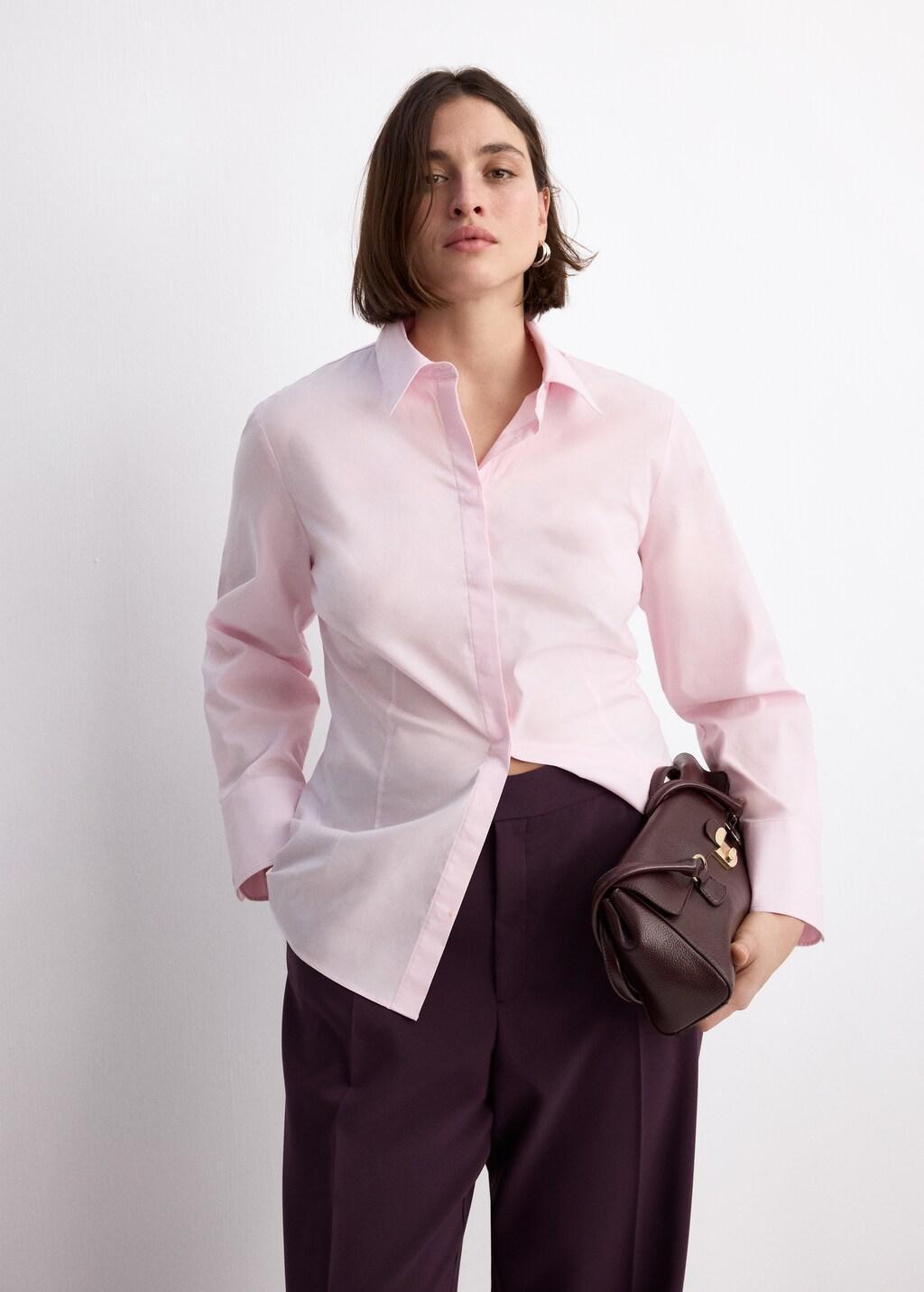 Burgundy High-Waist Straight Trousers, Dark Purple, large image number 6