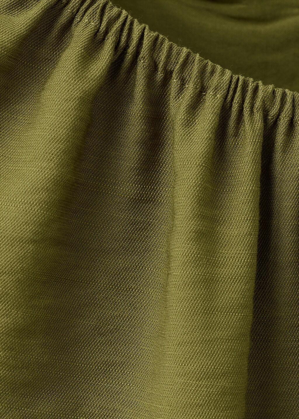 Green Crinkled-Effect Dress With Cut-Out, 0201_40, large image number 5
